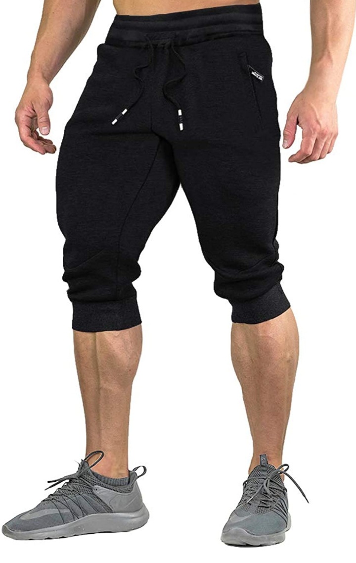 Cotton Casual Shorts 3/4 Jogger Capri Pants