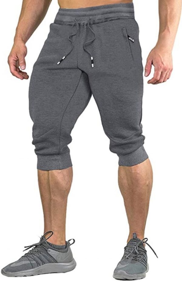 Cotton Casual Shorts 3/4 Jogger Capri Pants