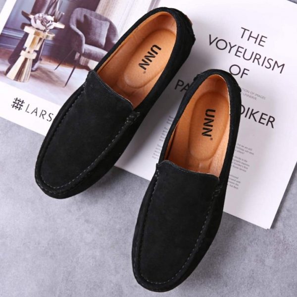 Genuine Leather Slip On Loafers