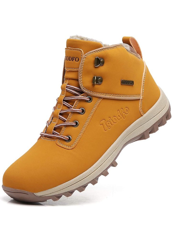 Men’s Boots Winter Waterproof Leather Outdoor Hiking Shoes