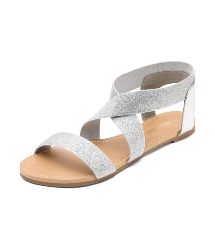 Elastic Ankle Strap Flat Gladiator Sandals,Summer Shoes,Dream Pairs
